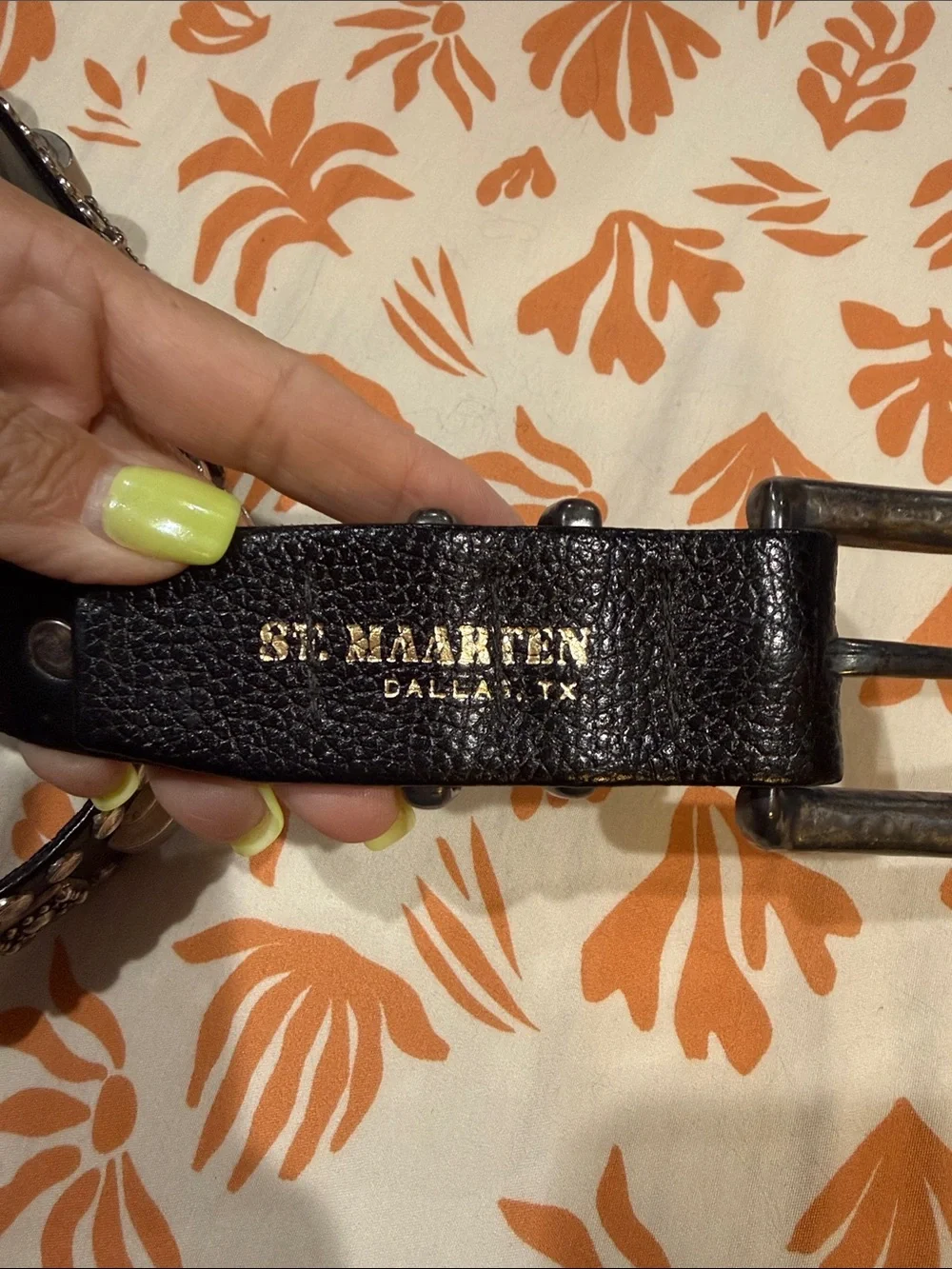 St. Maarten Men’s Leather Belt